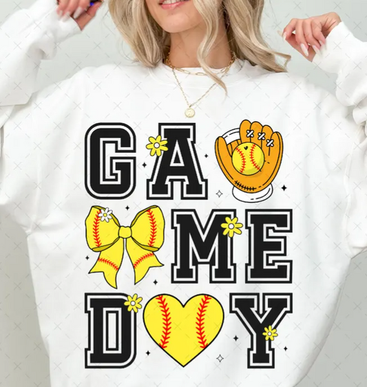 Softball Game Day - Shirt, Crewneck, Hoodie -Ghost Softball