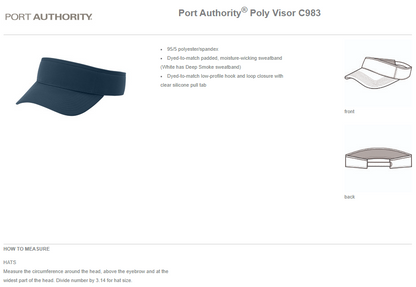 Embroidered SP Logo Visor