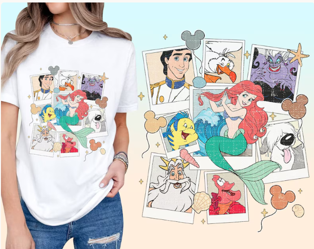 Little Mermaid -Vintage Autograph Shirt