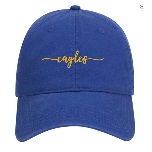 Embroidered Eagles Script - Dad Hat