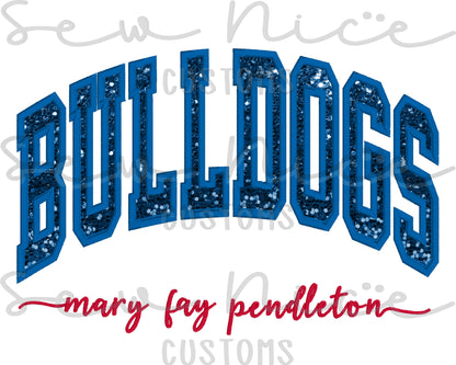 Bulldog Sequin Applique Sweatshirt