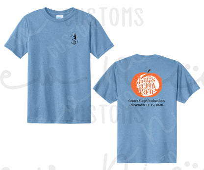 James And The Gian Peach-Left Chest/Back- Unisex T-Shirt