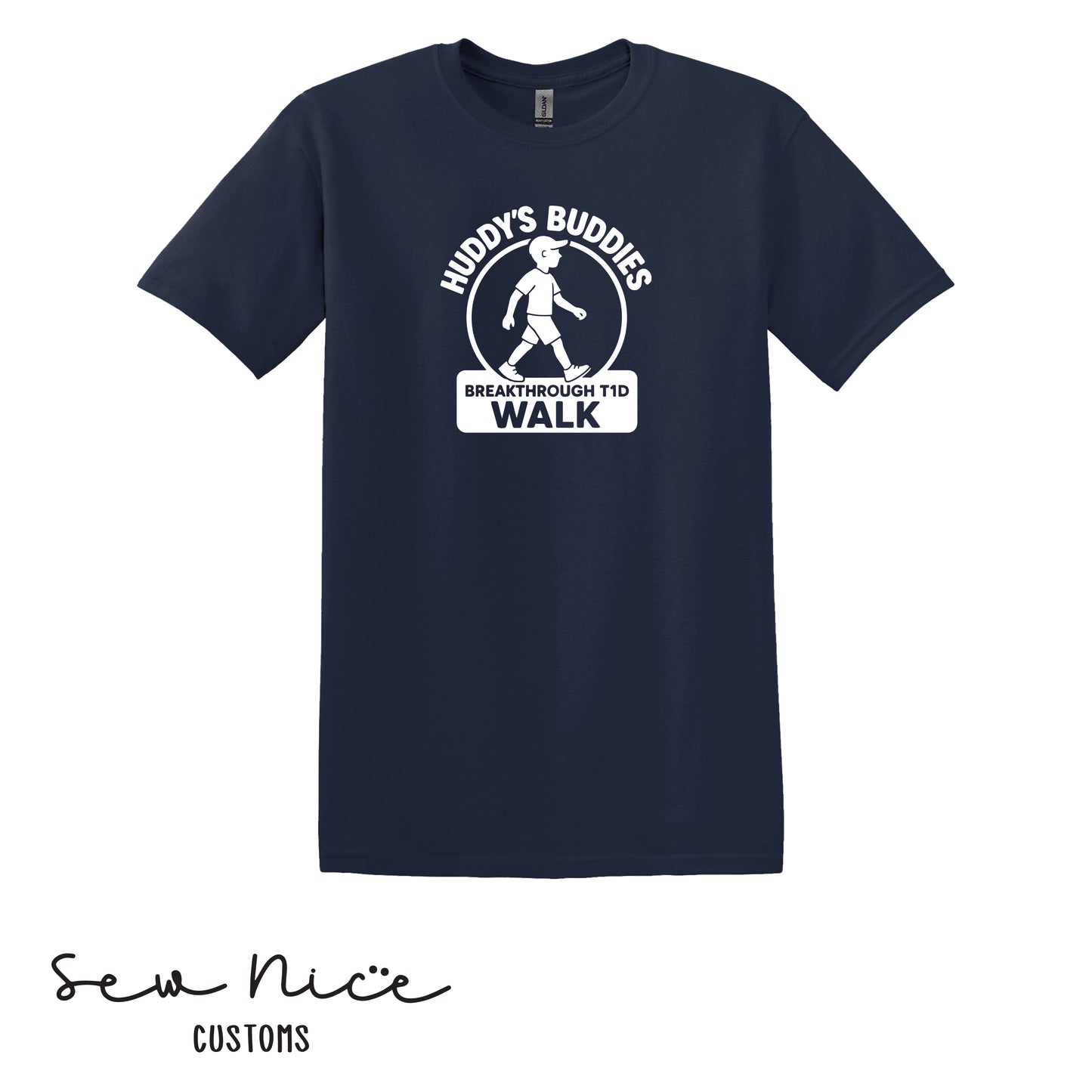 Huddy's Buddies Walk Team- Unisex Adult/Youth T-Shirt