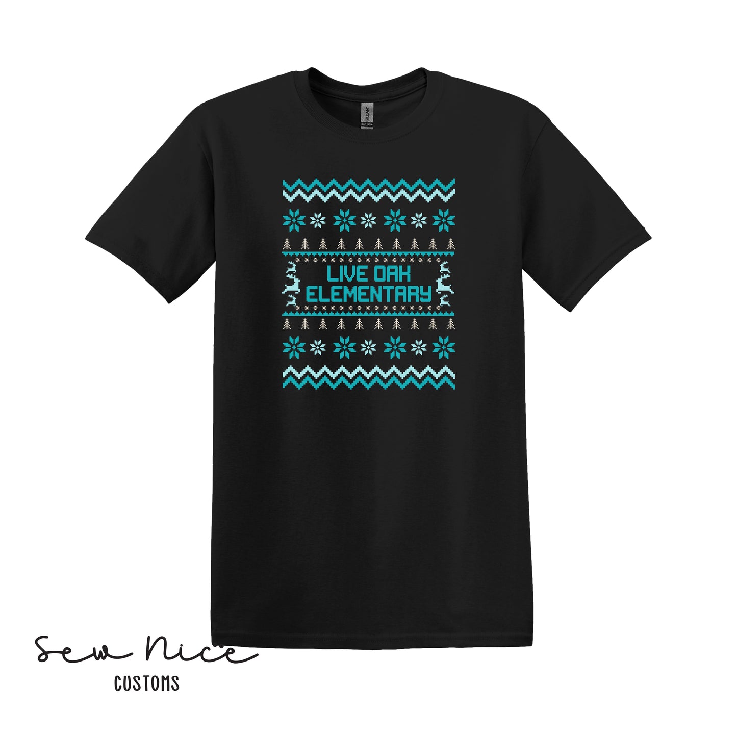 Live Oak Elementary Winter Design - Unisex Adult/Youth T-Shirt