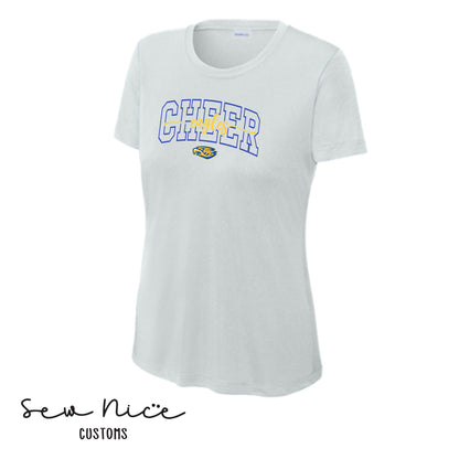 CHEER Eagles Script- Ladies Dri Fit Shirt