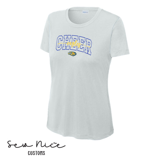 CHEER Eagles Script- Ladies Dri Fit Shirt