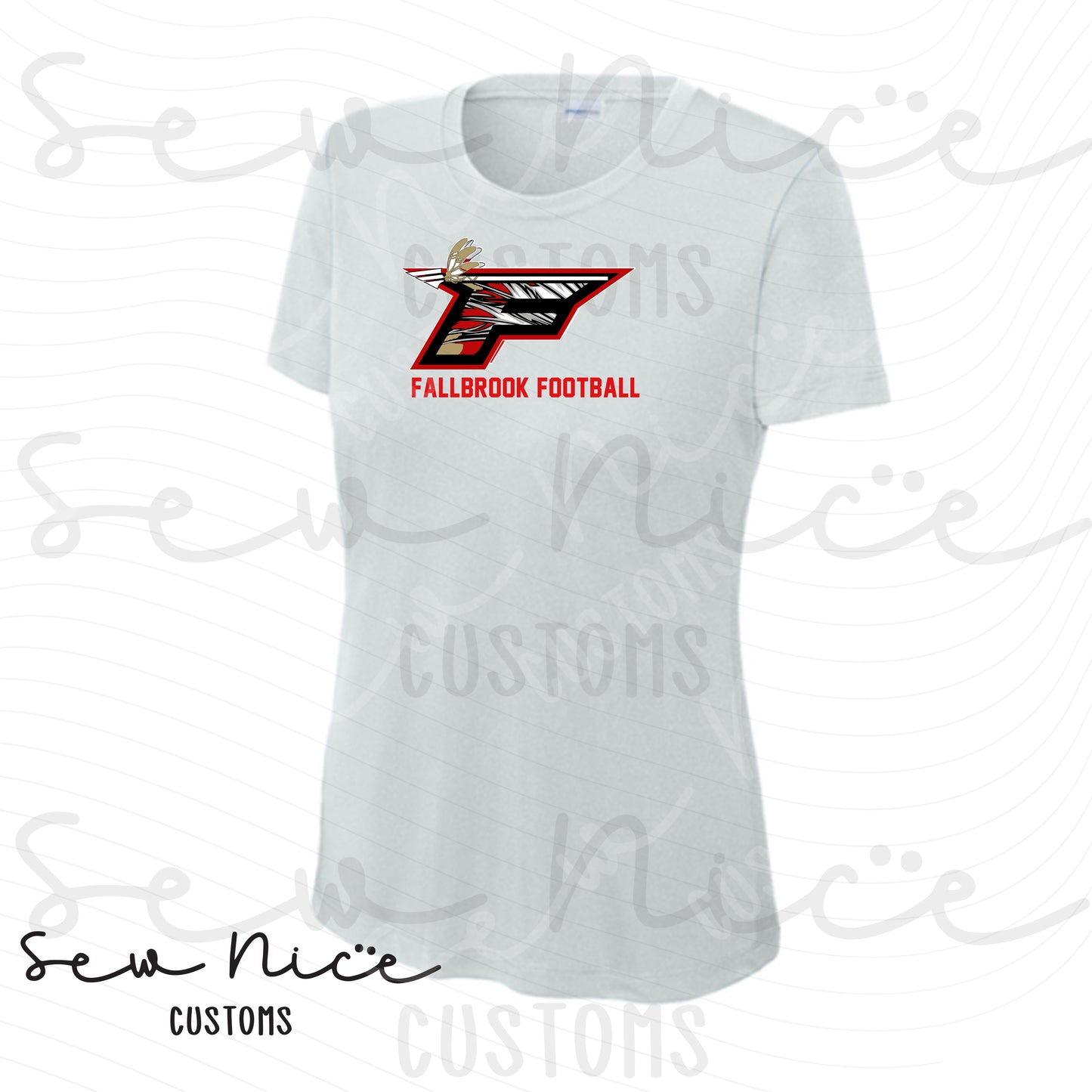 F Football Logo- Ladies Dri Fit Shirt