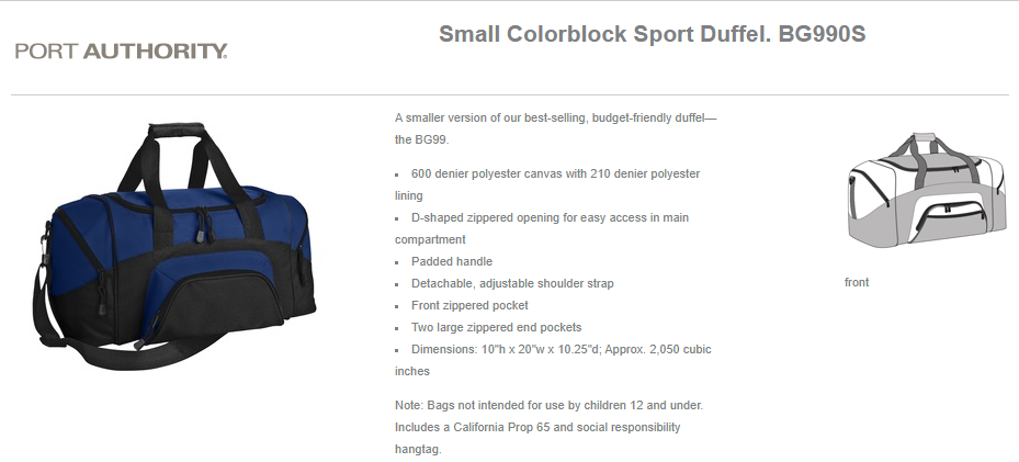 FPW Football Flag Duffle Bag
