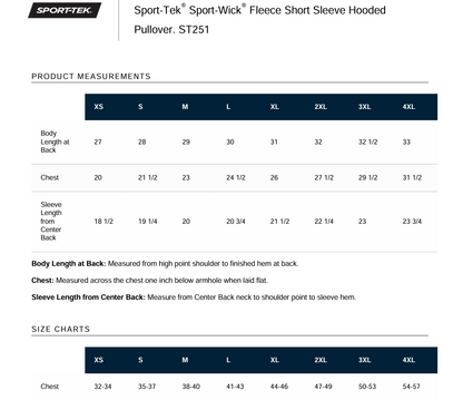 Fallbrook Warriors Gold Logo- Short Sleeve Fleece Hoodie