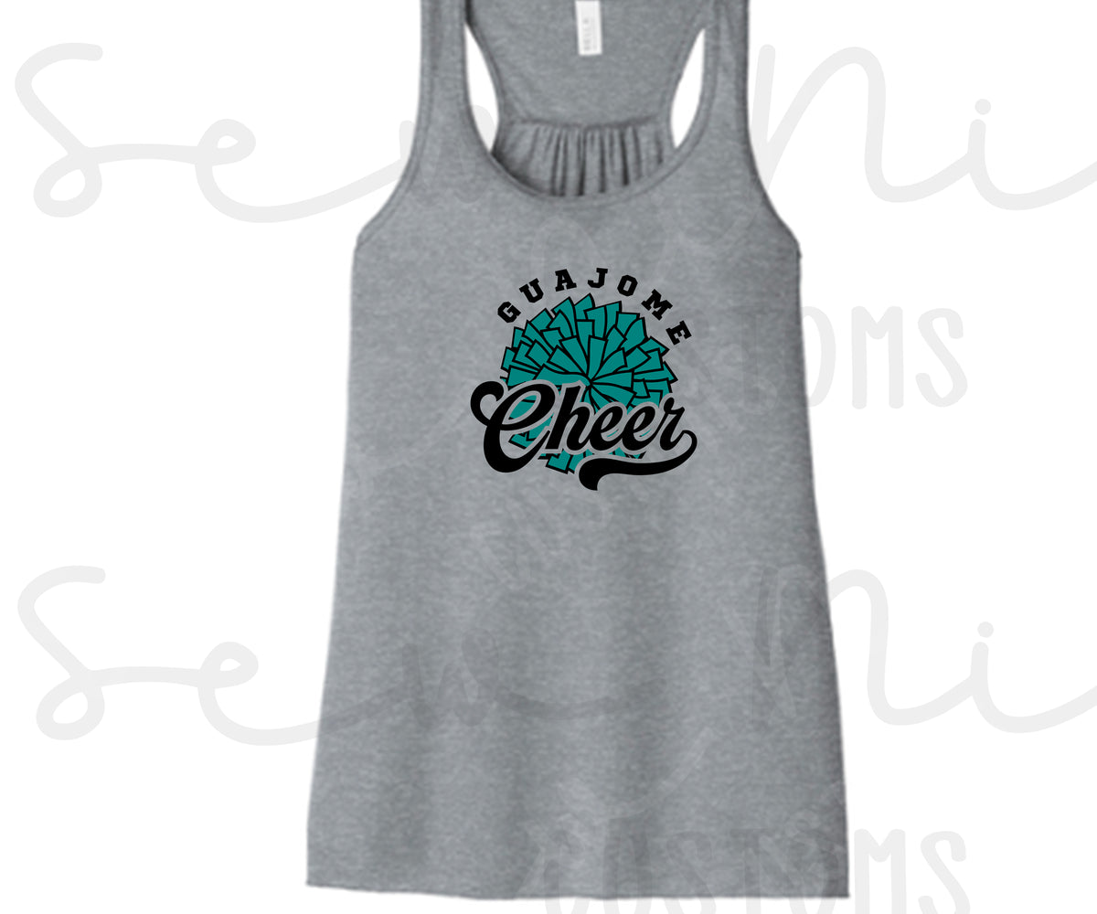 Guajome Pom Pom Cheer- Ladies Flowy Tank Top