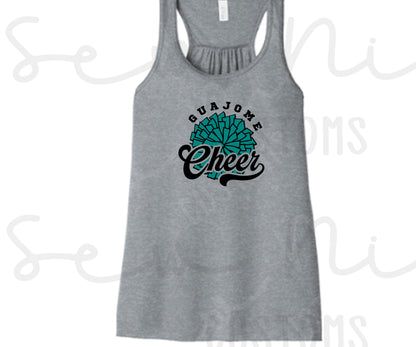 Guajome Pom Pom Cheer- Ladies Flowy Tank Top