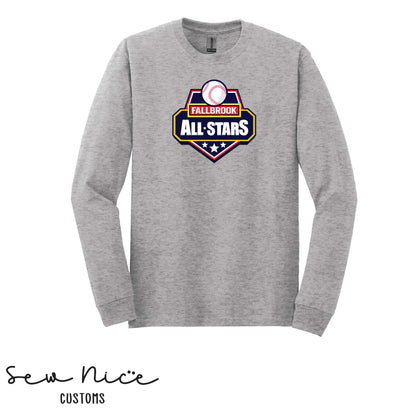 Fallbrook All Star Logo- Unisex Cotton Long Sleeve Shirt