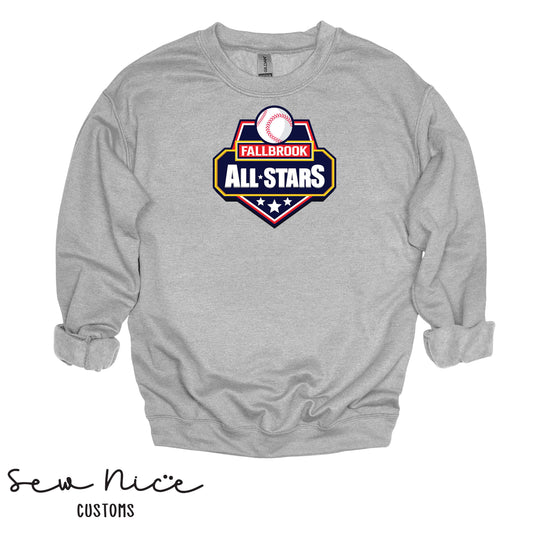 Fallbrook All Star Logo - Unisex Cotton Crewneck
