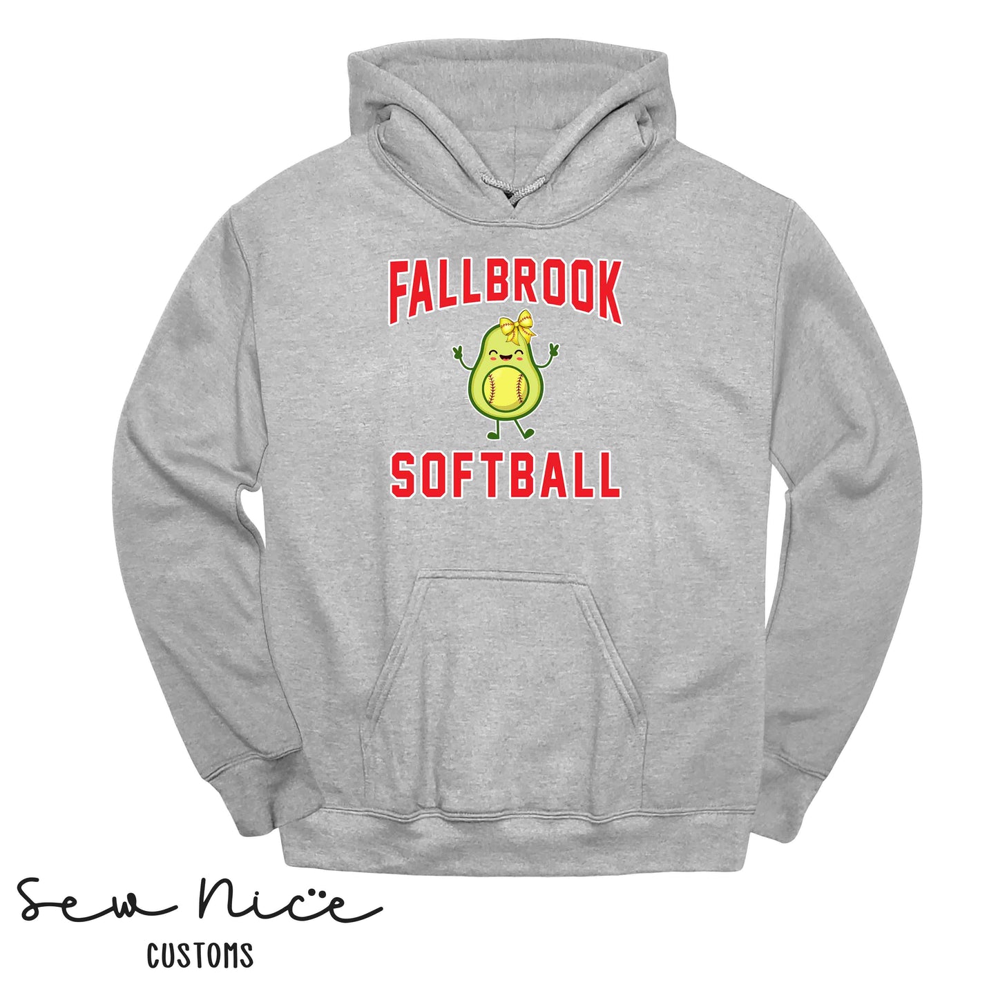 Fallbrook Avocado Softball Girl Design - Unisex Hoodie