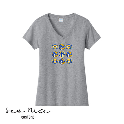 SP Mascot Volleyball Ladies V-Neck Shirt