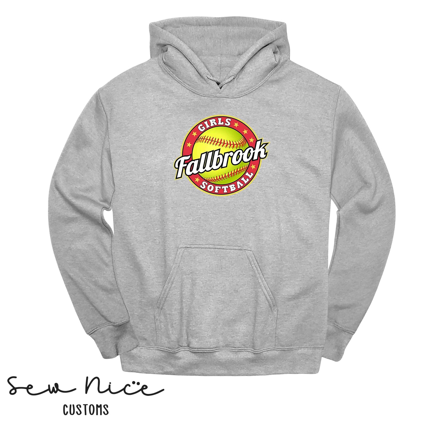 Fallbrook Girls Softball Logo- Unisex Hoodie