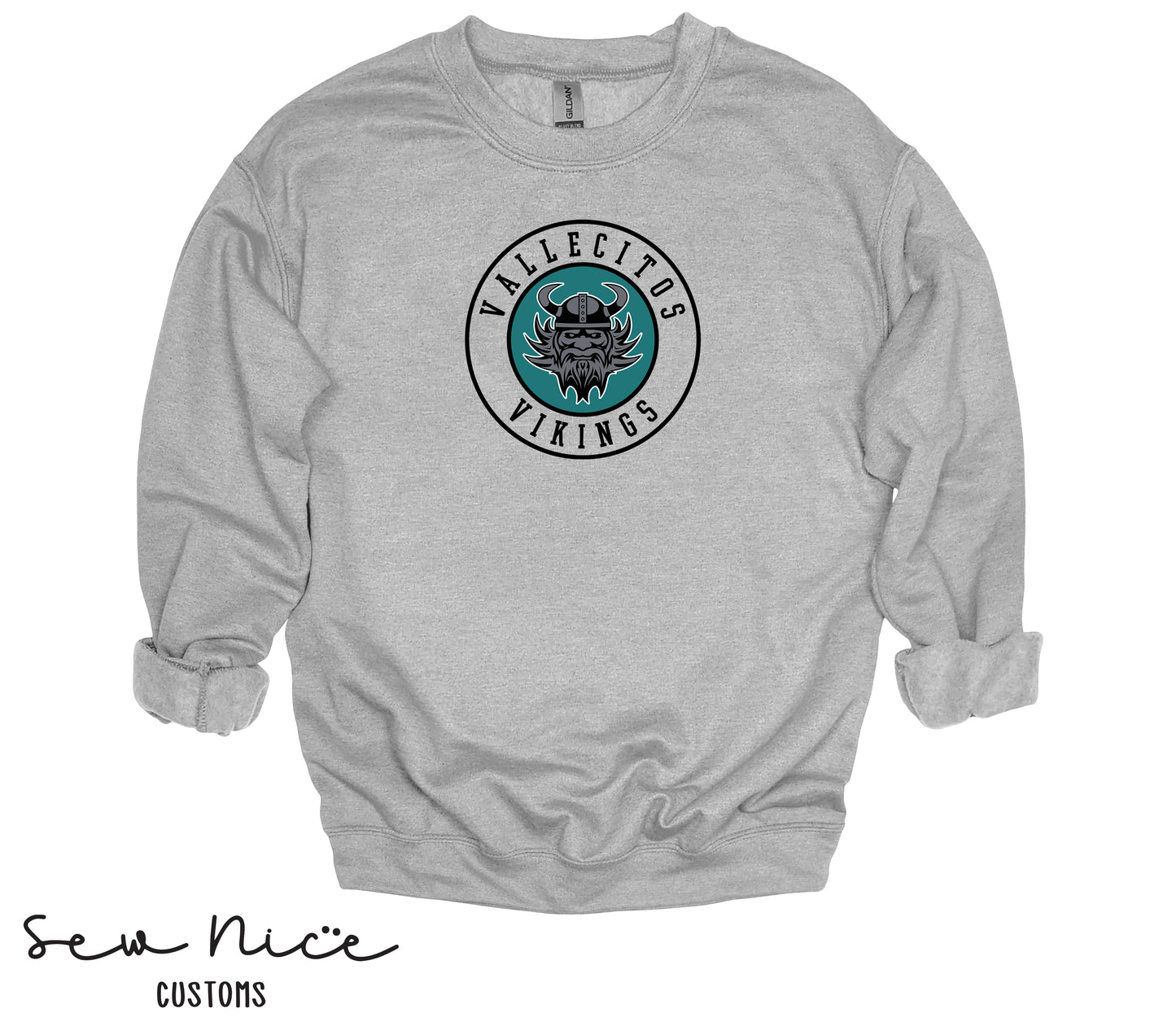Vallecitos Logo- Unisex Adult/Youth Crewneck Sweatshirt