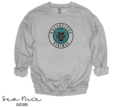 Vallecitos Logo- Unisex Adult/Youth Crewneck Sweatshirt