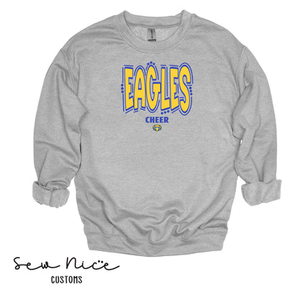 Eagles Doodle Cheer- Unisex Adult/Youth Crewneck Sweatshirt