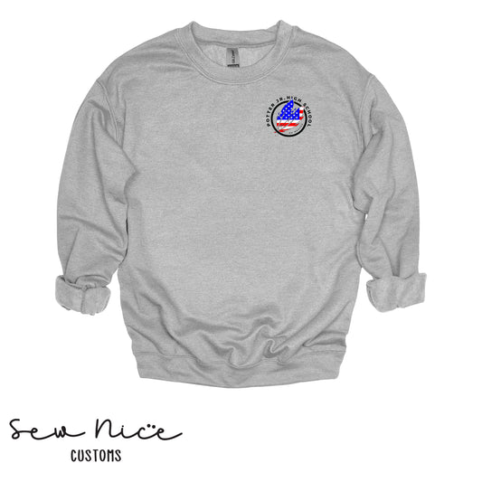 American Flag Potter Design- Unisex Adult/Youth Crewneck Sweatshirt