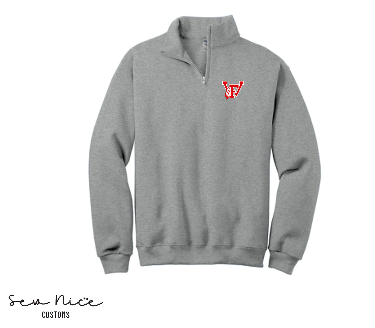 FW 12u Logo- Unisex Adult/Youth 1/4 Zip Sweatshirt