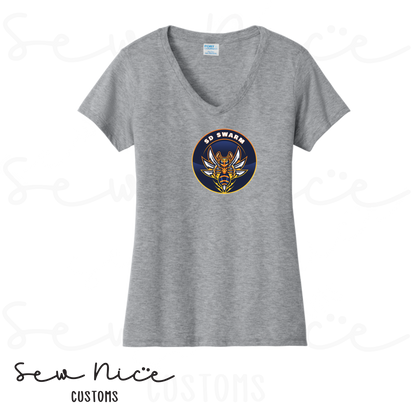 SD SWARM Baseball- Ladies V-Neck Shirt