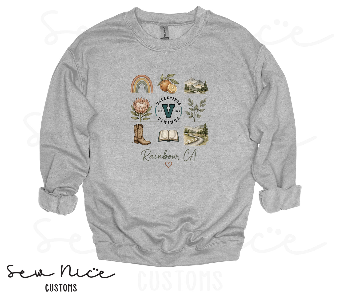 Rainbow Collage- Unisex Crewneck Sweatshirt