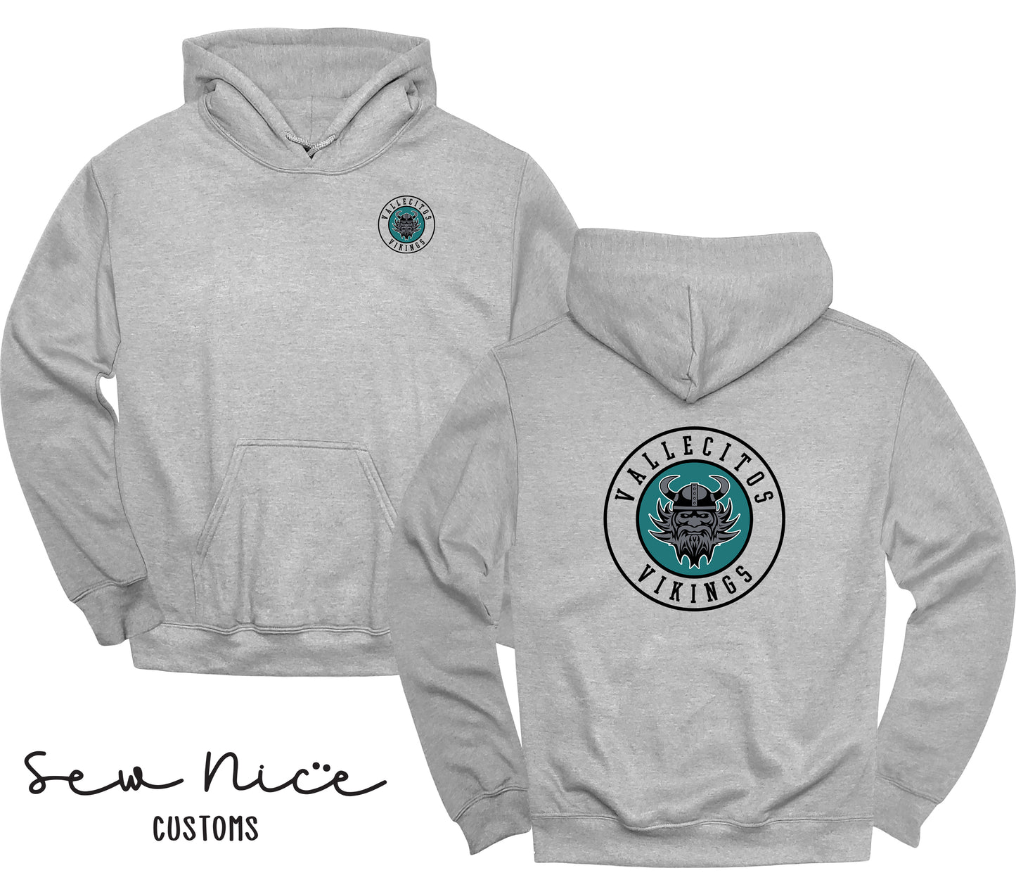 Vallecitos Logo-Front/Back Design- Unisex Adult/Youth Hoodie