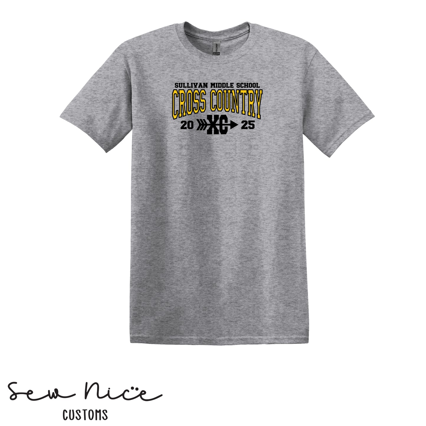 Sullivan Middle School Cross Country XC- Unisex Adult/Youth T-Shirt