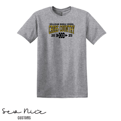 Sullivan Middle School Cross Country XC- Unisex Adult/Youth T-Shirt