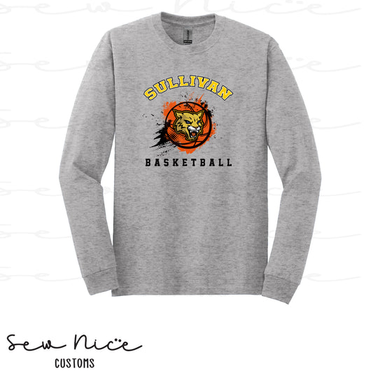 Splatter Sullivan Basketball- Unisex Adult/Youth Long Sleeve Shirt