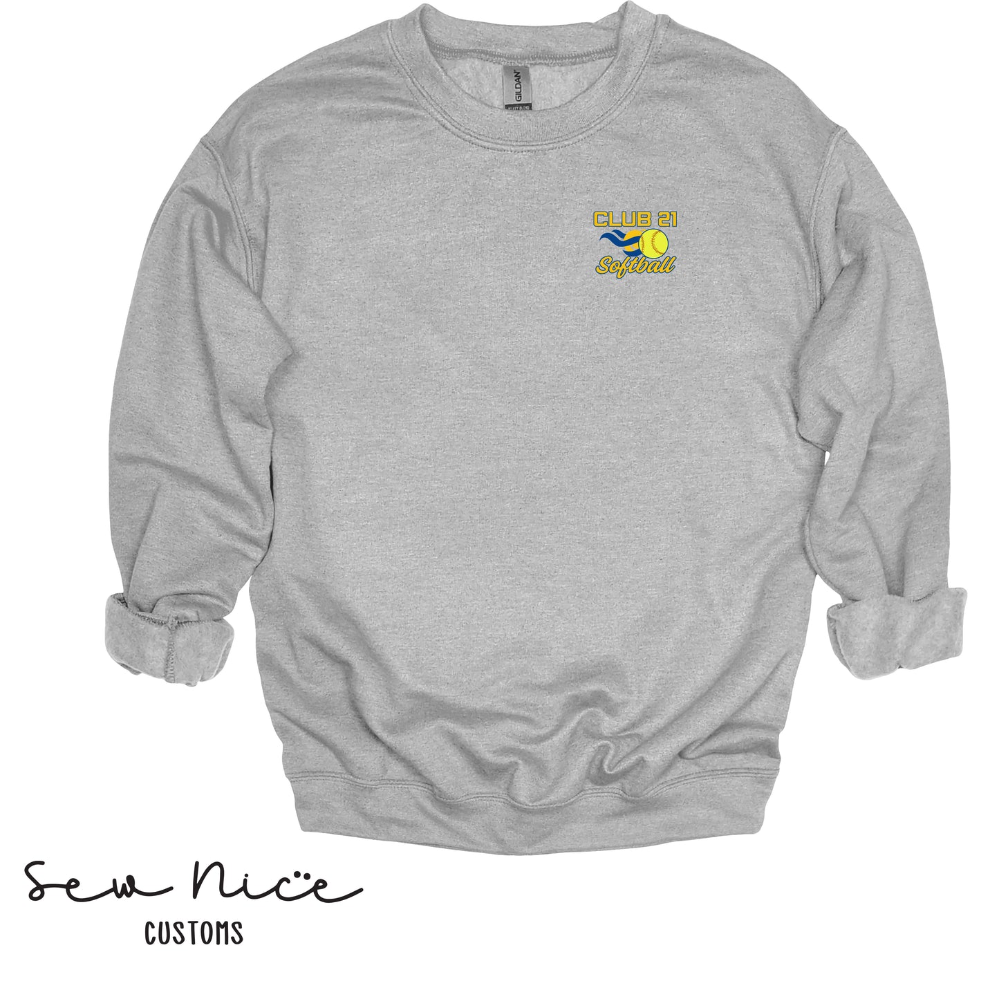 Club 21 Softball- Unisex Adult/Youth Crewneck Sweatshirt