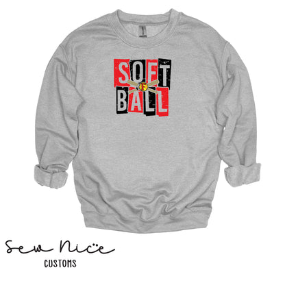 FHS Softball Blocks- Unisex Adult/Youth Crewneck Sweatshirt