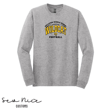 Sullivan Wildcat Football- Unisex Adult/Youth Long Sleeve Shirt
