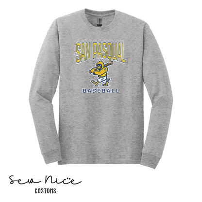 San Pasqual Baseball Mascot- Unisex Adult/Youth Long Sleeve Shirt