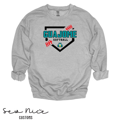 Guajome Softball Plate- Unisex Adult/Youth Crewneck
