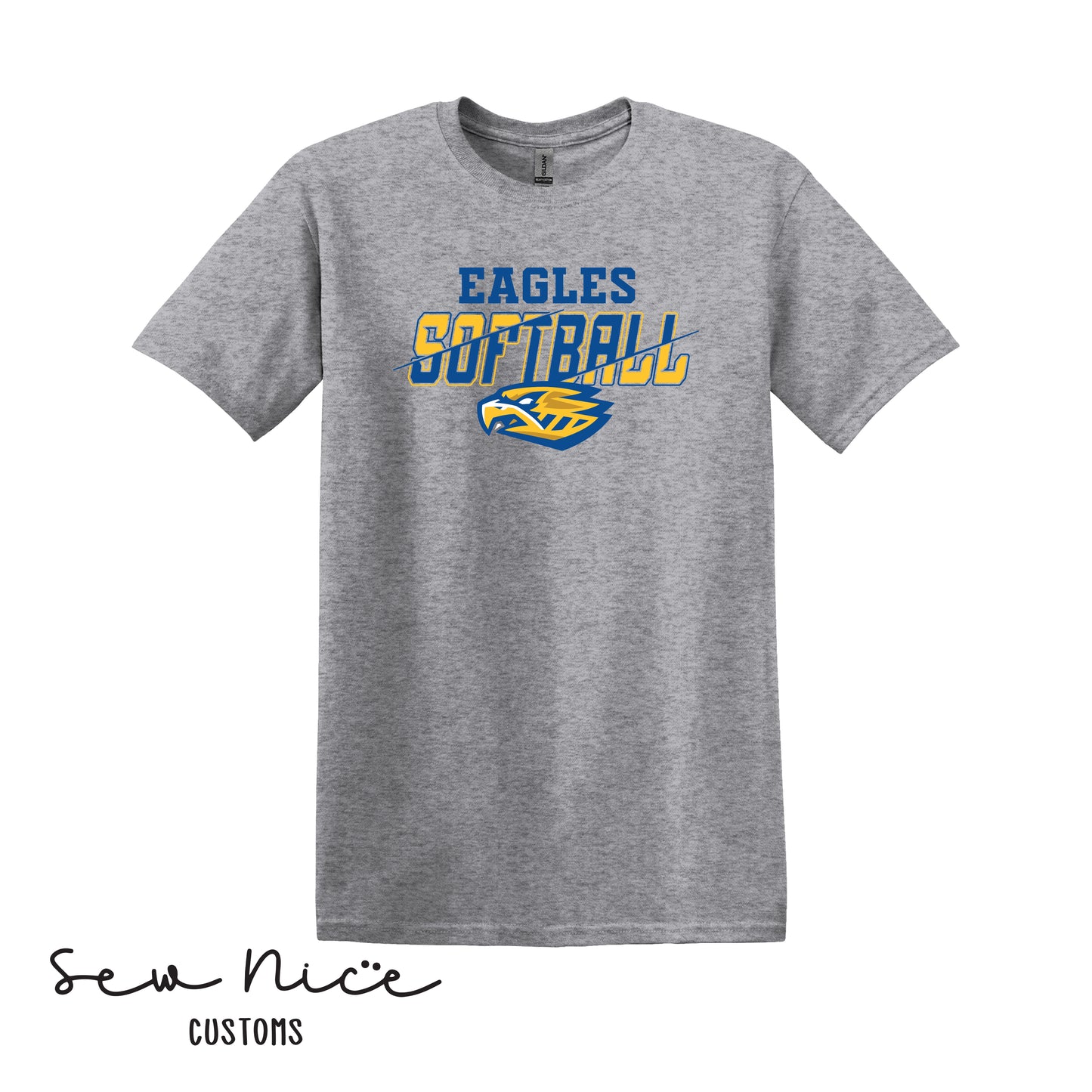 Eagle Slash Softball- Unisex Adult/Youth T-Shirt