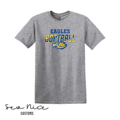 Eagle Slash Softball- Unisex Adult/Youth T-Shirt