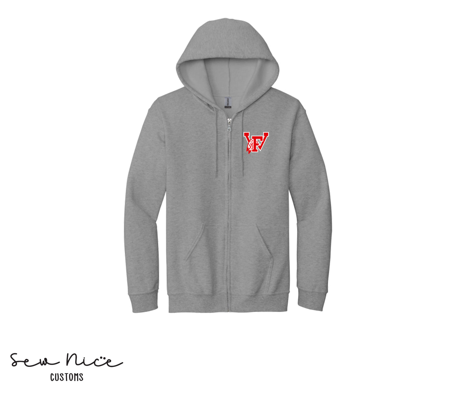 Embroidered 12U Logo- Adult/Youth Unisex Full Zip Sweatshirt