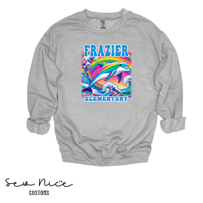 Frazier- LISA FRANK Design- Unisex Adult/Youth Crewneck Sweatshirt
