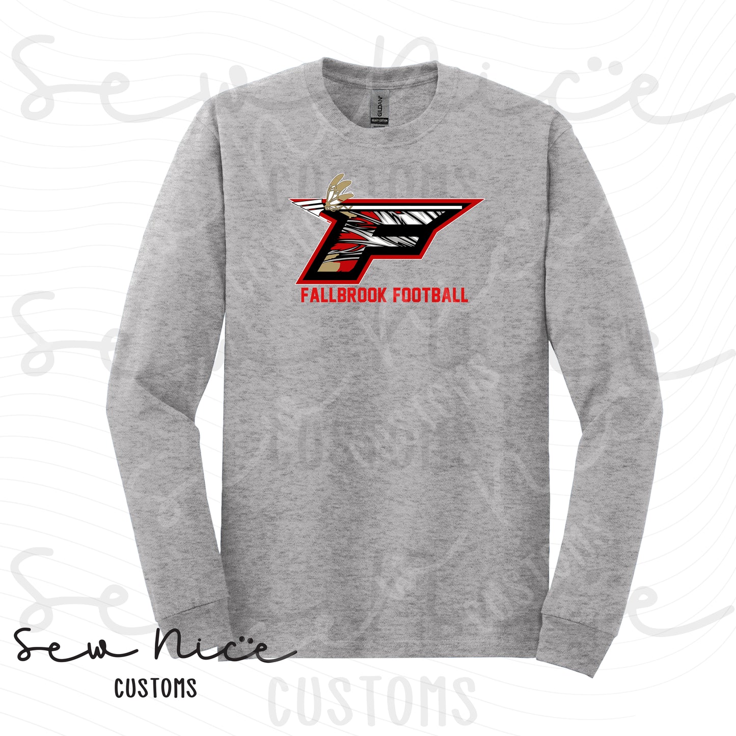 F Football Logo- Unisex Long Sleeve Shirt