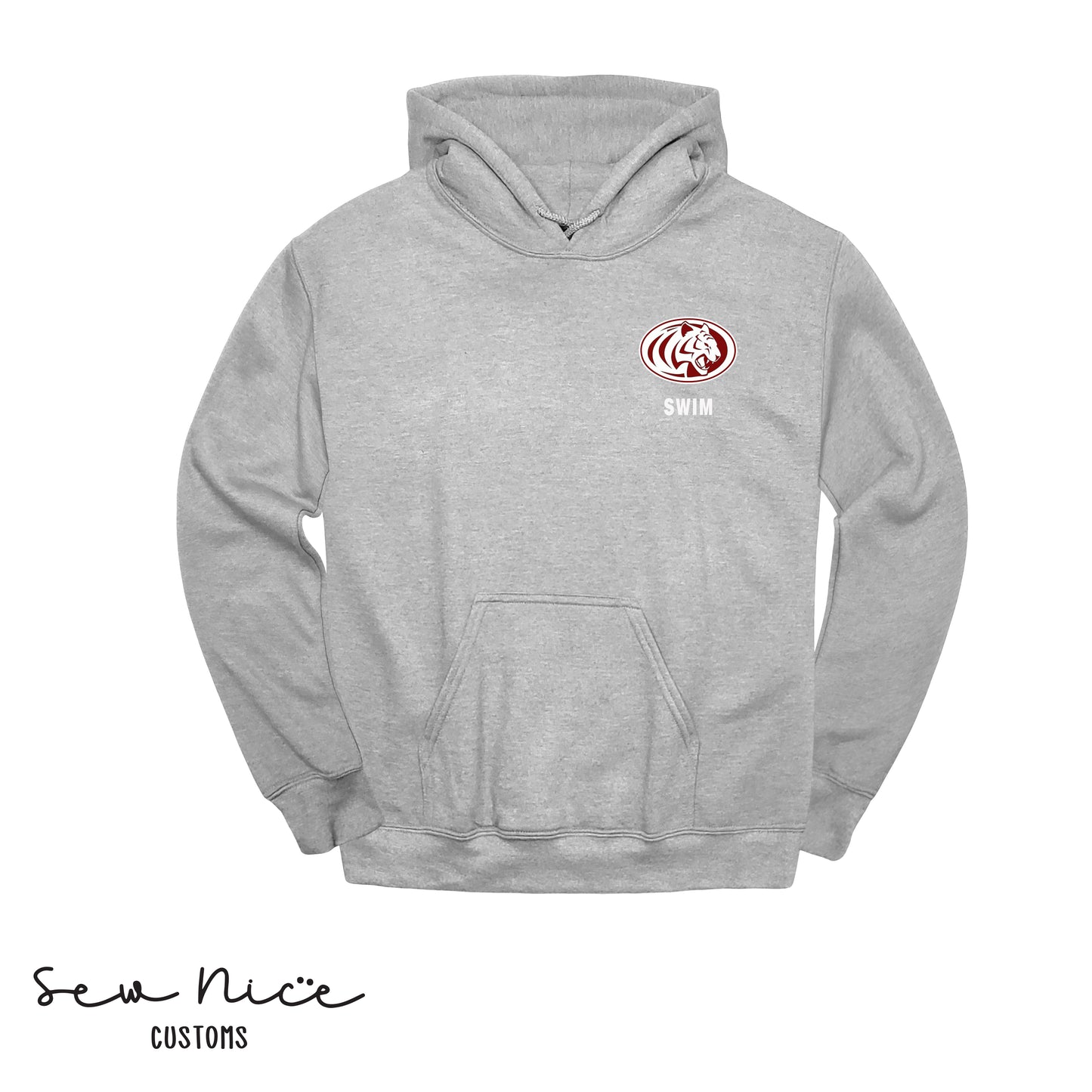 Embroidered-ECHS White Tiger Swim Crewneck, Hoodie, Full Zip Hoodie