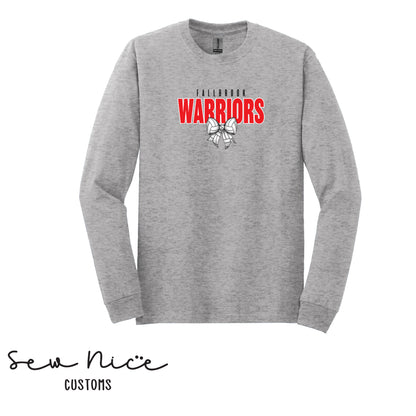 Fallbrook Warriors Volleyball Bow- Unisex Adult/Youth Long Sleeve Shirt