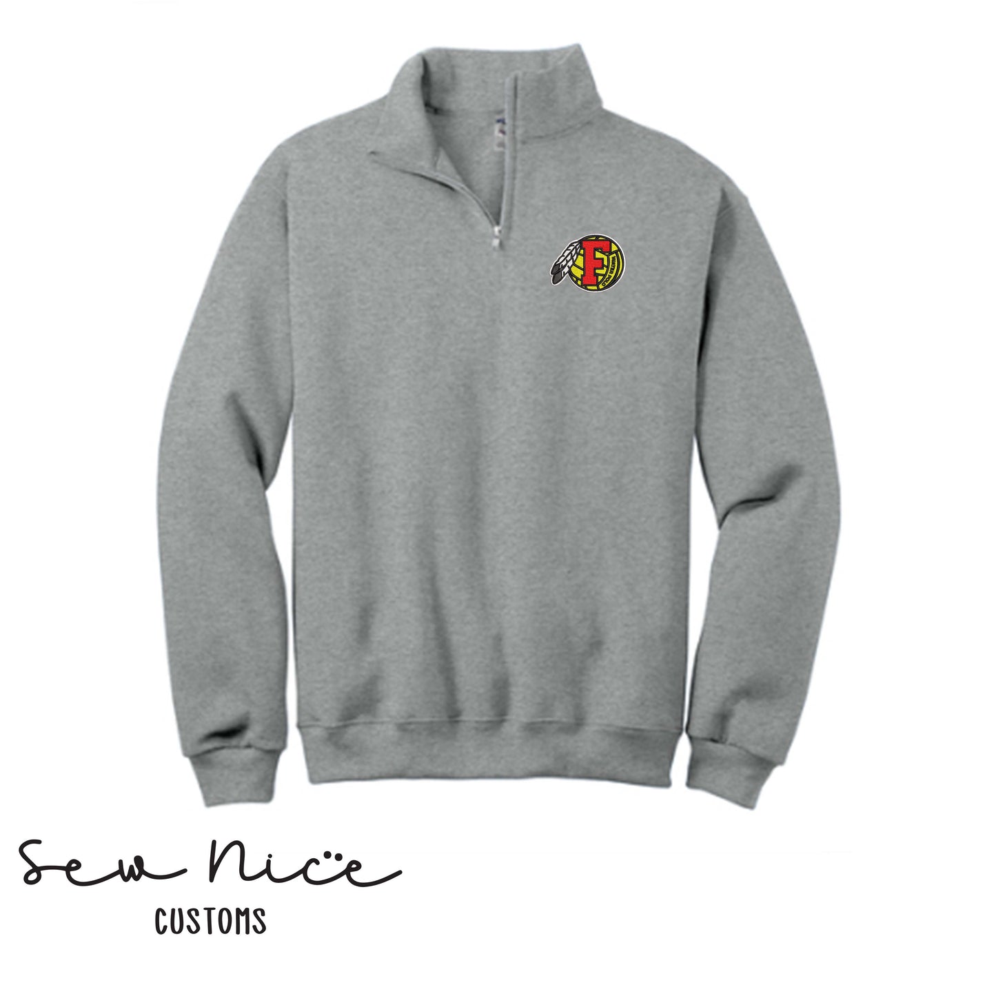 Embroidered FHS Water Polo- Unisex Adult 1/4 Zip Sweatshirt