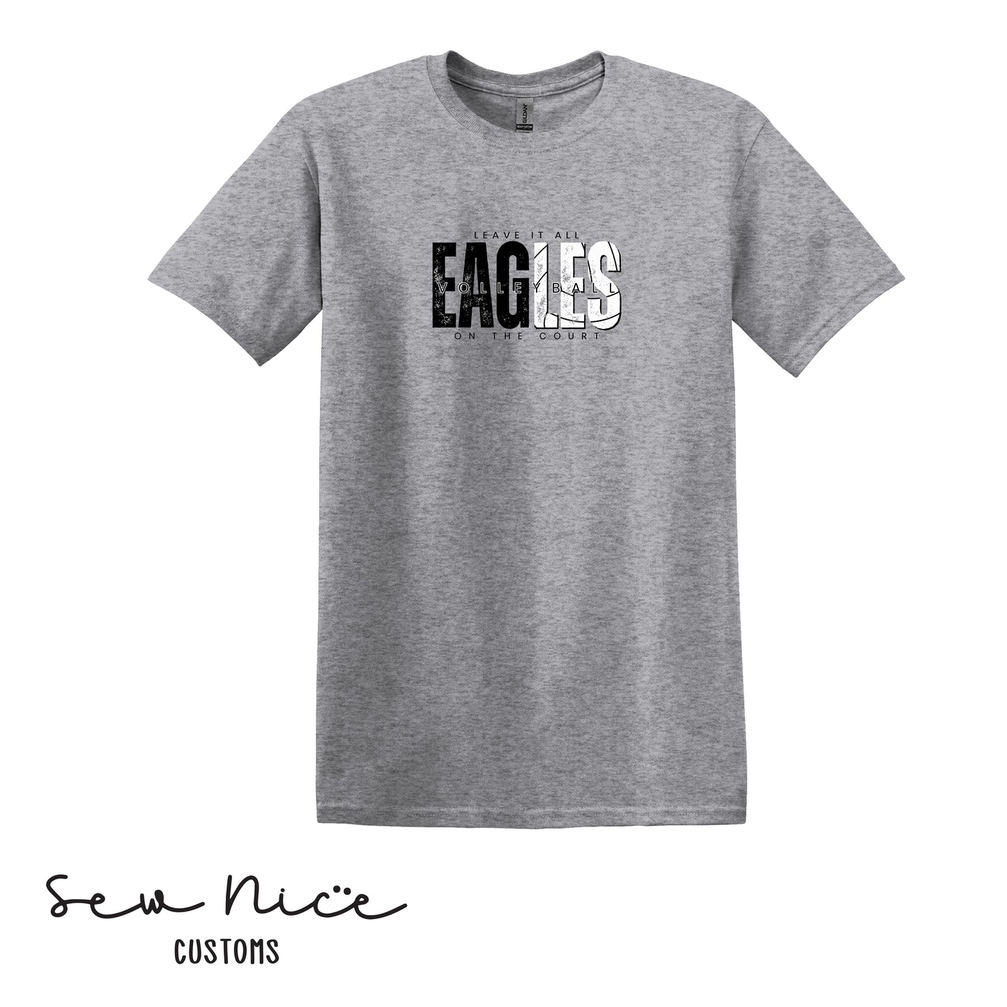 SP Eagles Volleyball- Leave It All On The Court- Adult/Youth Unisex T-Shirt