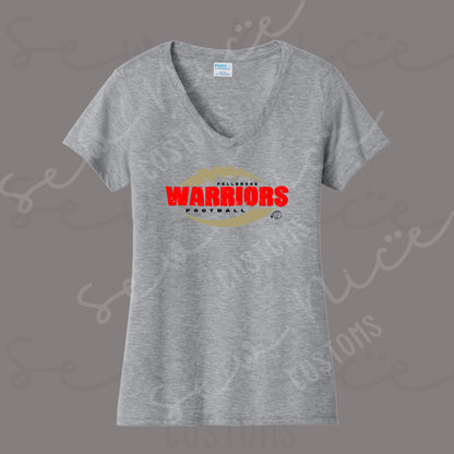 Distressed Fallbrook Warriors- Women's V-Neck Shirt