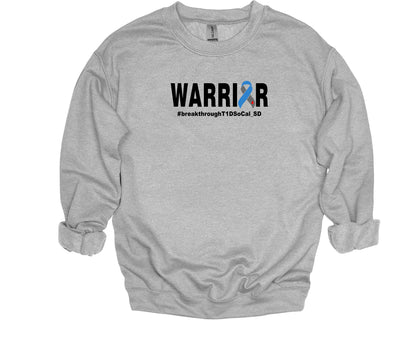 WARRIOR T1D- Unisex Adult/Youth Crewneck Sweatshirt