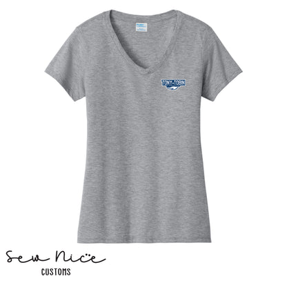 Tony Tobin Traditional Logo- Ladies V-Neck
