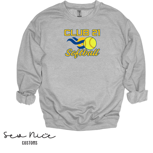 Club 21 Softball- Unisex Adult/Youth Crewneck Sweatshirt