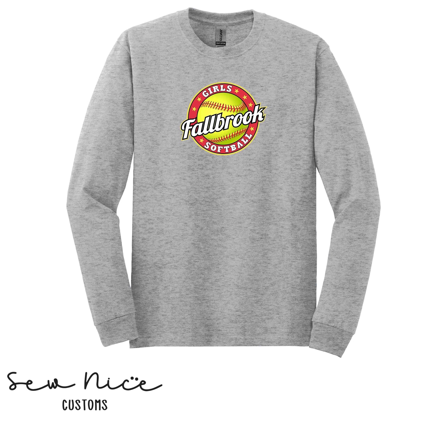 Fallbrook Girls Softball Logo- Unisex Long Sleeve Shirt